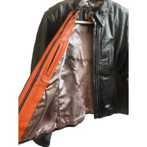 HARLEY DAVIDSON Med weight Black Leather Jacket M - Picture 5 of 9